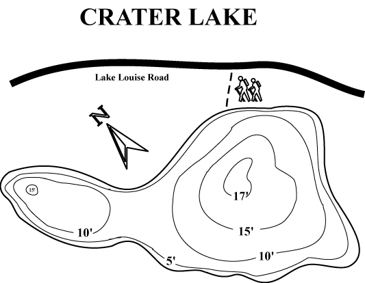 Crater Lake Map. Bathymetric Map of Crater Lake