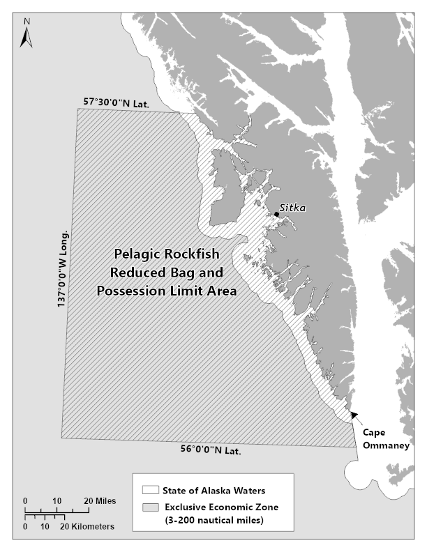 Pelagic Rockfish Limit Reduced in the Sitka Area in 2025