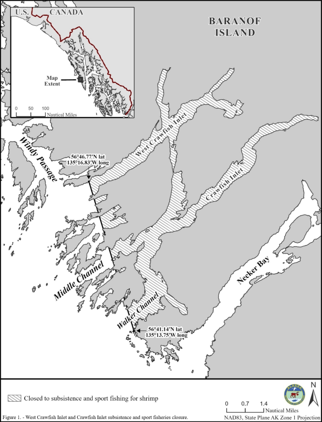 SECTIONS 13-B AND 13-C SUBSISTENCE AND SPORT SHRIMP   FISHERIES CLOSURE