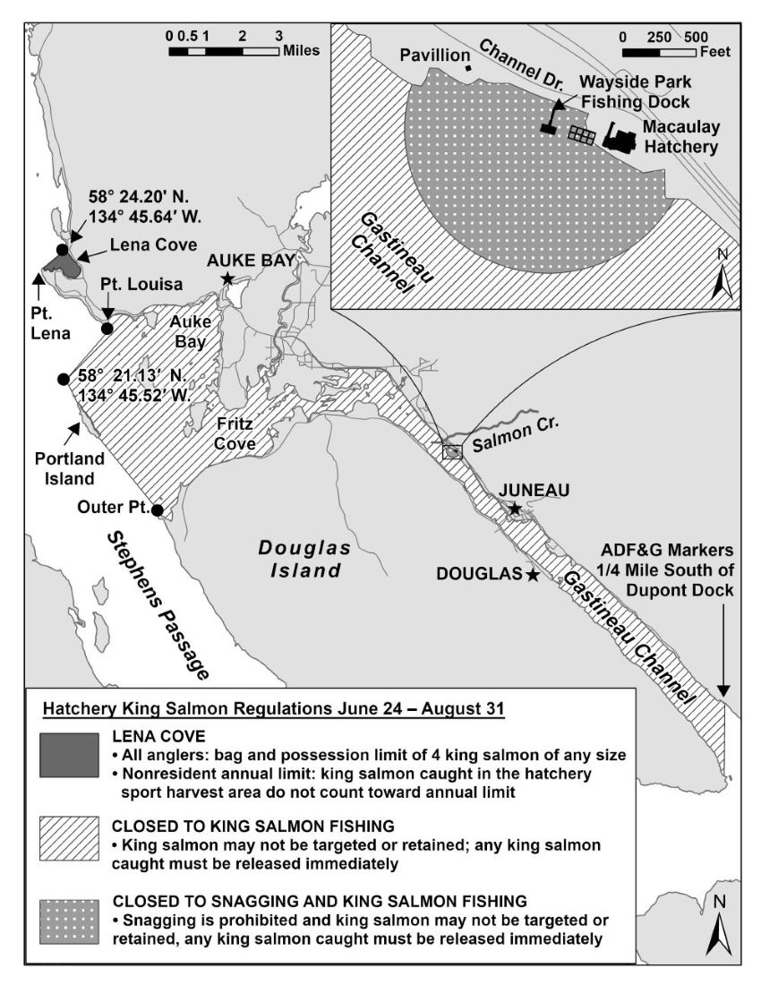 Juneau Hatchery Area King Salmon Closures