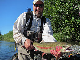 Mottled Peachy King Trout Bead - Mottled Beads - Alaska Fly Fishing Goods
