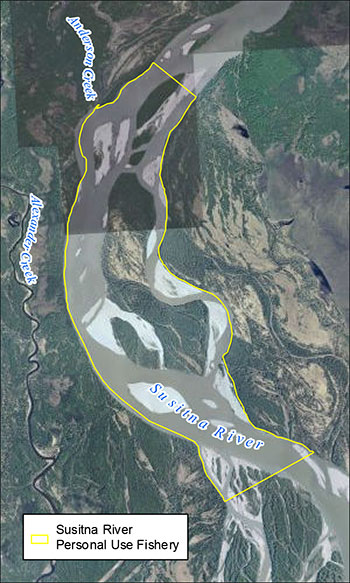 Overview of Susitna River Personal Use area