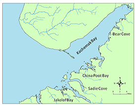 map of Kachemak Bay