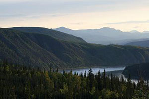 View from the E.L. Patton Yukon River Bridge.