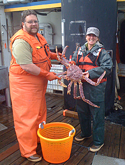 Photo of a intern working in Alaska