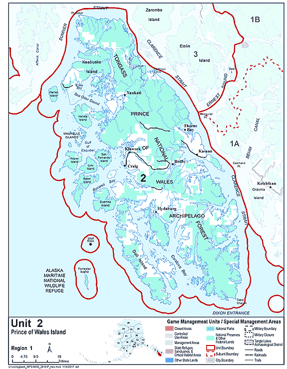 Prince Of Wales Island Alaska Map Game Management Unit Maps, Boundaries, Restrictions & More, Alaska 
