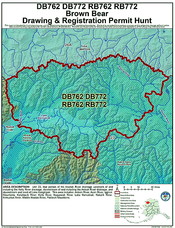 Map of brbear hunt number db762