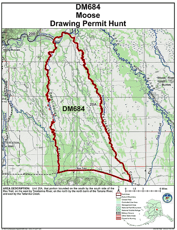 Map of moose hunt number dm684