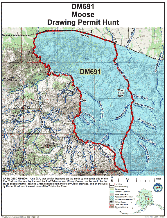 Map Of Dm691, Alaska Department Of Fish And Game