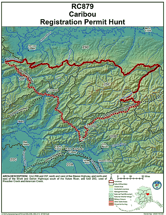 Map of caribou hunt number rc879