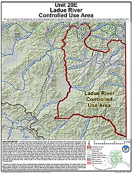 Map of Ladue River Controlled Use Area