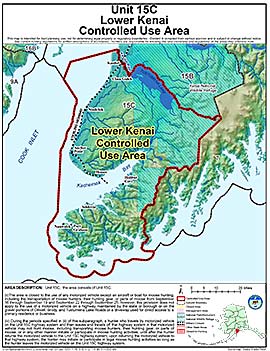 Map of Lower Kenai Controlled Use Area