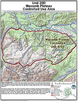Map of Macomb Plateau Controlled Use Area