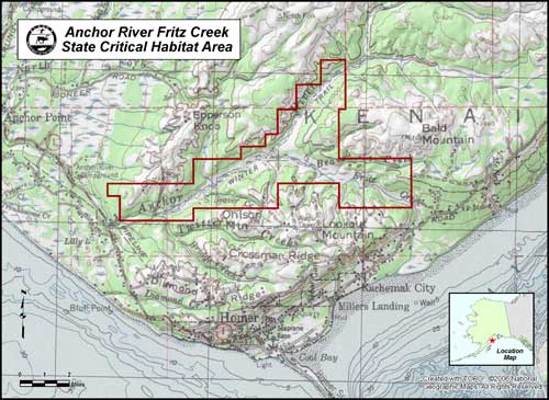 map of Anchor River/Fritz Creek