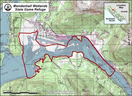 map of Mendenhall Wetlands