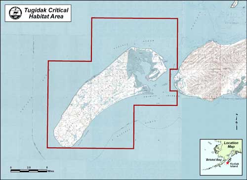map of Tugidak Island
