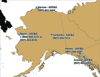 Map of ADF&G Contacts