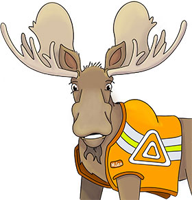 Miles the Moose Cartoon Character