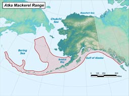 Atka Mackerel range map