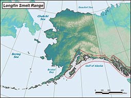 Longfin Smelt range map