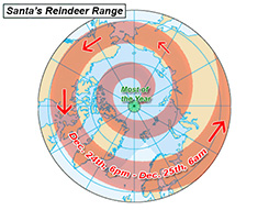 Santa's Reindeer range map