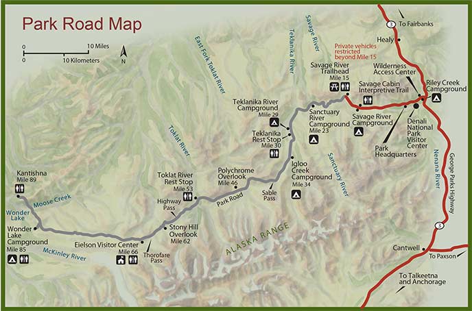 Denali Park Road Map